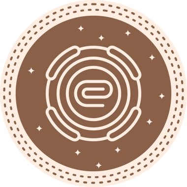 Attachment Web Button, Line Icon, Interface Element, Illustration on White Background