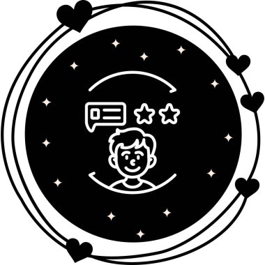 Basit geribildirim simgesi vektör çizimi