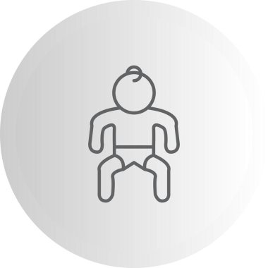 Bebek Düz Simgesi, Basit İllüstrasyon