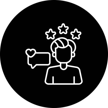 Müşteri Gözden Geçirme Minimum Düz Kullanıcı Deneyimi Sembolü