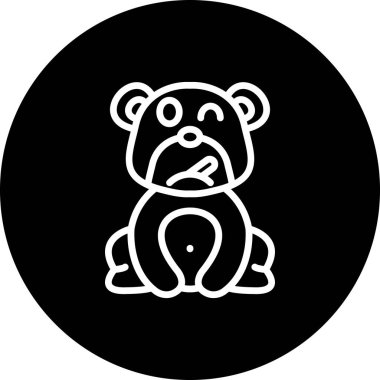 Termometre ağ ikonu vektör illüstrasyonuyla ayı