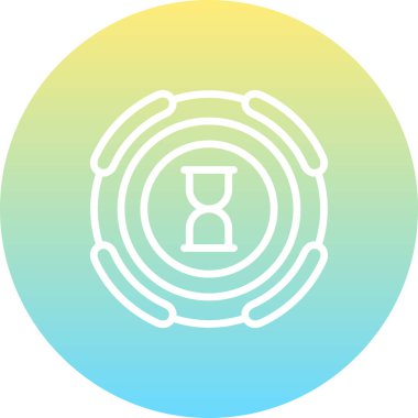 Kum saati. Web simgesi basit illüstrasyon