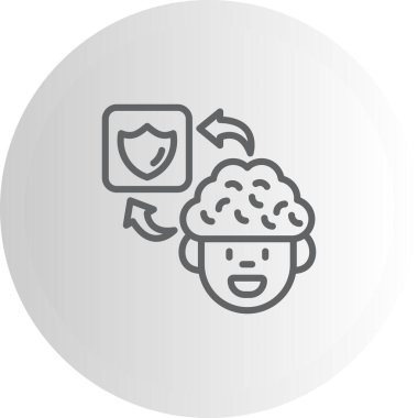 Beyin Kalkanı Simgesi, Basit İllüstrasyon