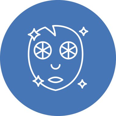 Parlak Maske. Kendi kendine bakım kozmetikleri. Uygulama veya web sayfası için simge