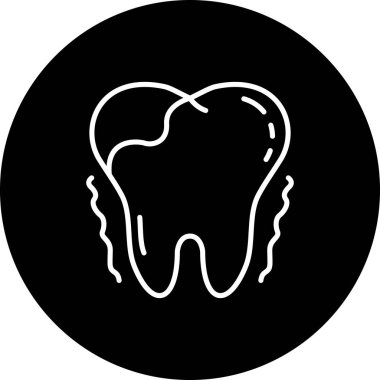 Diş pianlarını gösteren minimalist grafik simgesi, diş hekimliği uygulaması veya diş sağlığı kliniği web sayfaları için uygundur.