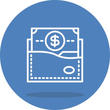 wallet icon, vector illustration simple design