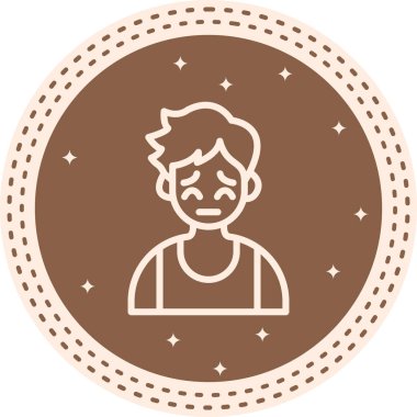 erkek avatar simgesi, vektör illüstrasyonu basit tasarım