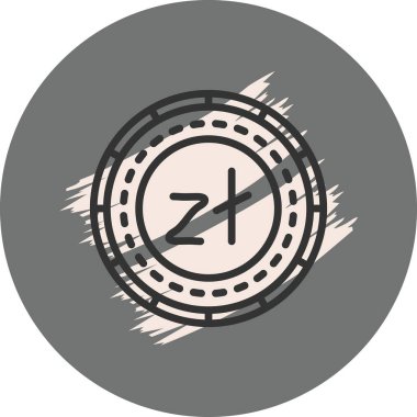 Polonya Zloti Parası Zarif Modern Marka Vektörü Varlığı