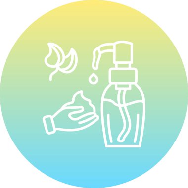 Vücut losyonu Simgesi, Basit İllüstrasyon