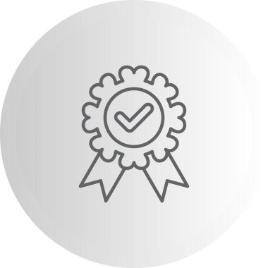 Rozet simgesi, vektör illüstrasyonu basit tasarım