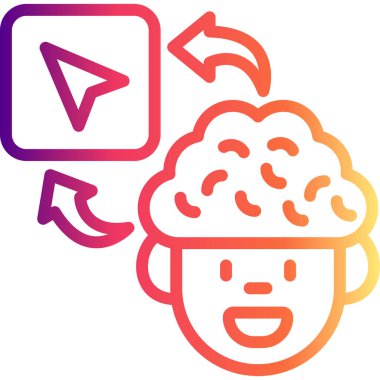 Navigasyon Oku Asgari Düz Vektör İllüstrasyonu