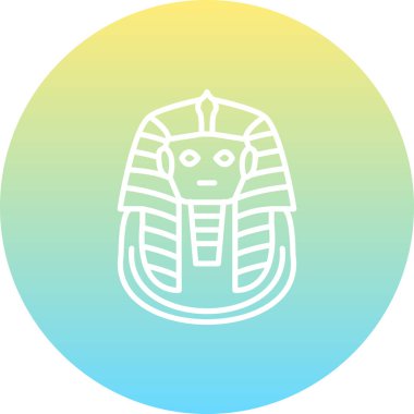 Firavun Satır Simgesi, Beyaz Arkaplanda Basit Görüntü 