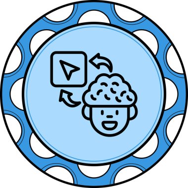 Navigasyon Oku Asgari Düz Vektör İllüstrasyonu