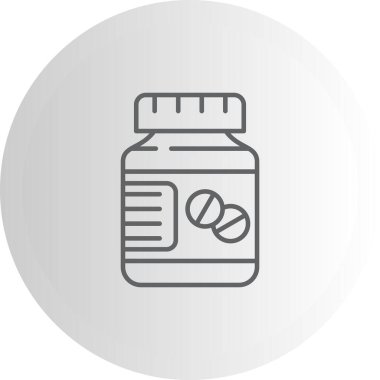 İlaç Şişeleri simgesi, vektör illüstrasyonu basit tasarım