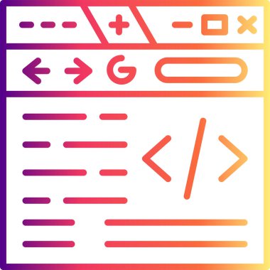 Web Sitesi Satır Simgesi, Basit Görüntü Beyaz Arkaplanda İzole Edildi