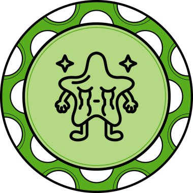 Yüksek Sesli Ağlayan Eşsiz Yenilikçi Dijital Grafik Sembollü Yıldız