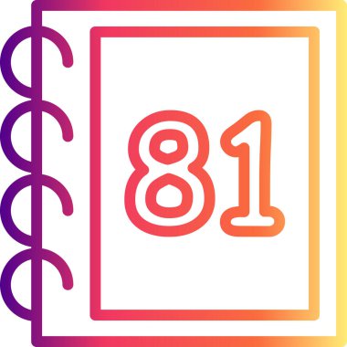 Seksen bir web simgesi vektör illüstrasyonu