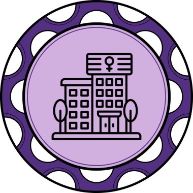 OBGYN Klinik Hattı Düz Simgesi