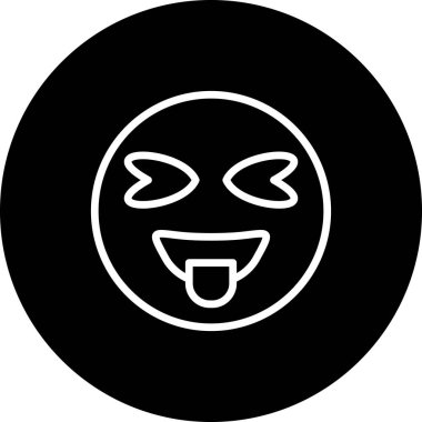 emoji simgesi, web kullanımı için basit tasarım vektör çizimi