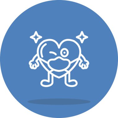 Maske Kalbi Farklı Profesyonel Yaratıcı Grafik Elementi