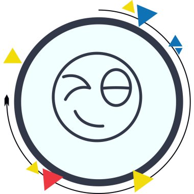 emoji simgesi, web kullanımı için basit tasarım vektör çizimi