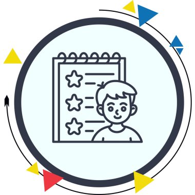 Basit geribildirim simgesi vektör çizimi