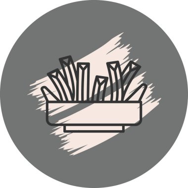Fries Premium Çağdaş Düz Vektör Özelliği