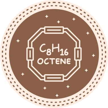 Octene molekülünün kimyasal yapısı, web simgesi