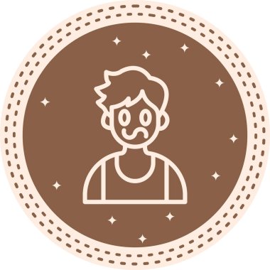 erkek avatar simgesi, vektör illüstrasyonu basit tasarım