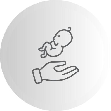 Çocuk Doğum Satırı Simgesi, Basit İllüstrasyon