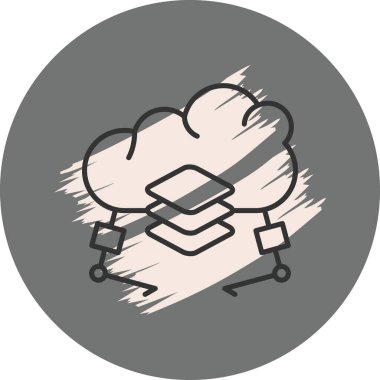 Bulut Pozisyonu Profesyonel Düz Grafik Sembolü