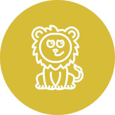 Yuvarlanan Gözler Aslan Biçimli Markalaştırılmış Vektör Özelliği