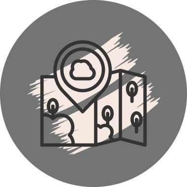 Konum Bulut Yaratıcı Yüksek Çözünürlüklü Grafik Elementi