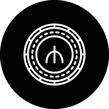 Azerbaycan Bozuk Para Biçimli Yaratıcı Tasarım Elementi