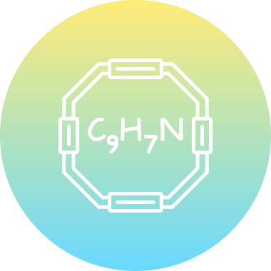 İzokinolin molekülünün kimyasal yapısı, basit ağ simgesi