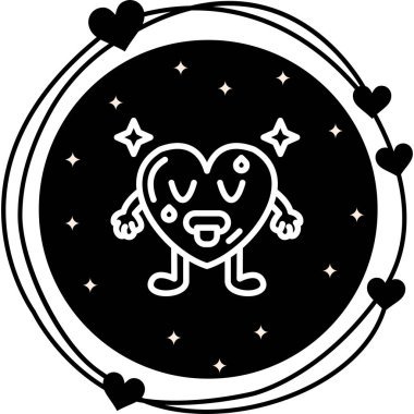 Kalp simgesi web işareti, beyaz arkaplanda izole edilmiş emoji simgesi