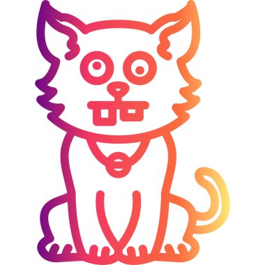 Çirkin Kedi Gelişmiş İşlevsel Web Arayüzü Sembolü