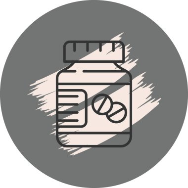 İlaç Şişeleri simgesi, vektör illüstrasyonu basit tasarım