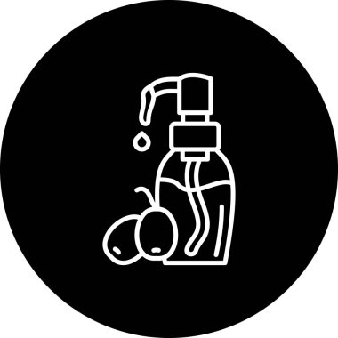 Deniz dikenli yağ şişesi ikonu. Nemlendirici kozmetik