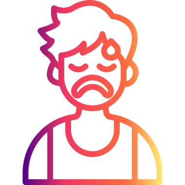 erkek avatar simgesi, vektör illüstrasyonu basit tasarım