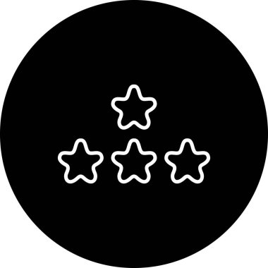 Dört Yıldız Derecelendirme Modern Yaratıcı Vektör Varlığı