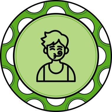 erkek avatar simgesi, vektör illüstrasyonu basit tasarım