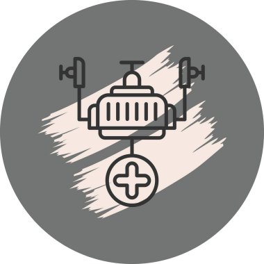 tıbbi ağ simgesi vektör illüstrasyonu