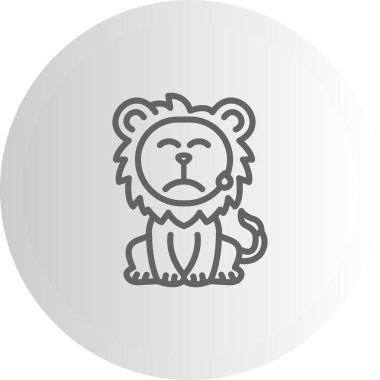 Soğuk Terli Aslan Entelektüel Minimum Arayüz Tasarımı Elementi