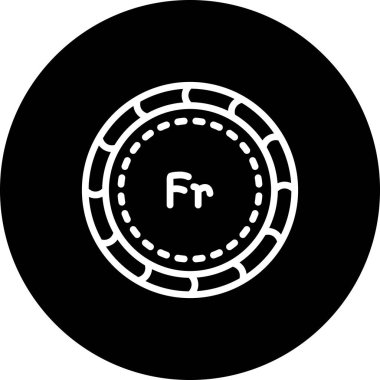 Franc madeni para simgesi, ulusal para birimi