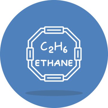 Etan molekülünün kimyasal yapısı, basit web simgesi