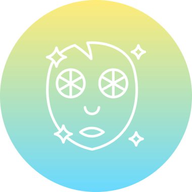 Parlak Maske. Uygulamalar veya web sayfaları için basit yaratıcı simge