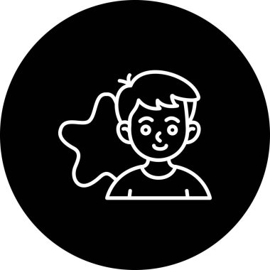 Yıldız Kullanıcı simgesi. Mutlu yüzlü genç çocuk.