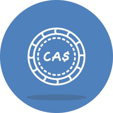 Kanada Dolar madeni para simgesi, para birimi sembolü