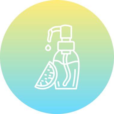 Karpuz Tohumu Yağ ağ ikonu vektör illüstrasyonu